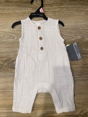 Modern Moments Cream Textured Baby One-Piece Romper